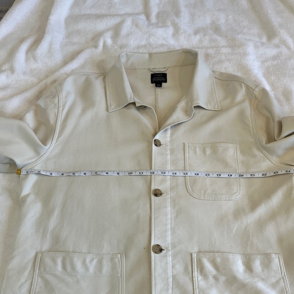 J.Crew Cream Button-Up Shirt Jacket - Picture 6 of 9